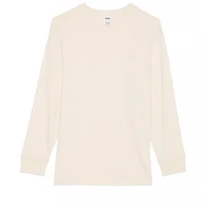 PINK Victoria Secret White Bling Cotton Long Sleeve‎ thumbnail 2