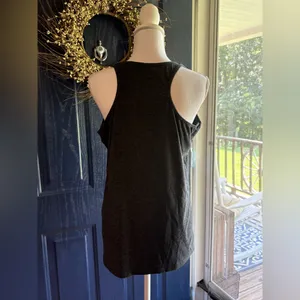 Women's Black Graphic Flag Tank Top size L Gray Size L thumbnail 4