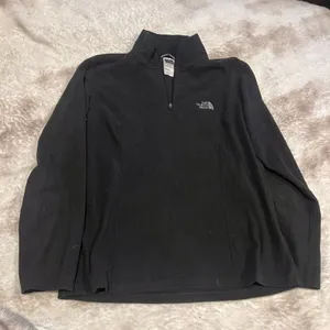 The North Face 1/4 Zip Pullover Fleece Sweatshirt Women's Medium Black thumbnail 1