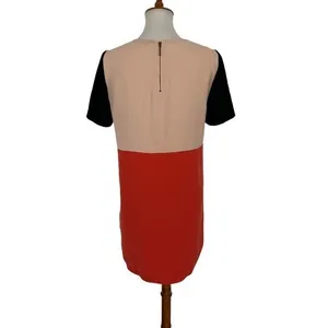 Zara Woman Colorblock Short Sleeve Mini Shift Dress Modern Chic Trendy Small‎ thumbnail 5