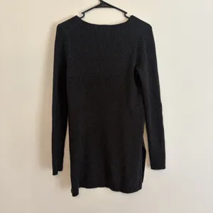 Anthropologie Ett Twa Sweater Ribbed XS Gray Charcoal Pullover Long Sleeve thumbnail 3