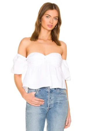 Lucy Peplum Top White Size M thumbnail 1