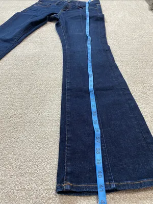 American Eagle Outfitters Dark Blue High-Rise Flare Jeans Size 4 thumbnail 12