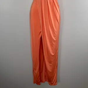 Revolve NBD Sangria Gown XXS‎ Sherbert Orange Wrap Front Slit Sleeveless Formal thumbnail 3