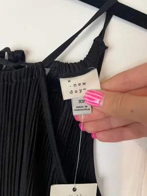A New Day Black pleated dress thumbnail 3