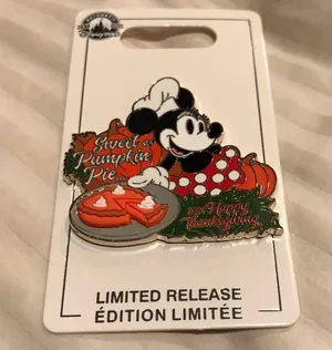 Thanksgiving Minnie Mouse pin Disney pins limited edition Walt Disney 2021 thumbnail 6