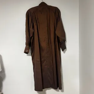 Vision Women's Long Sleeve Button Front Coat Bronze‎ Metallic Sheen Size M Brown Size L thumbnail 9