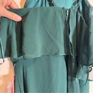 Birdy Grey Emerald Green Jules Chiffon Maxi Dress Womens M Bridesmaid Winter NEW thumbnail 9