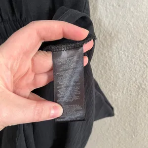 Anthropologie Daily Practice Black Cap Sleeve Cotton Sleeve Dress M thumbnail 8