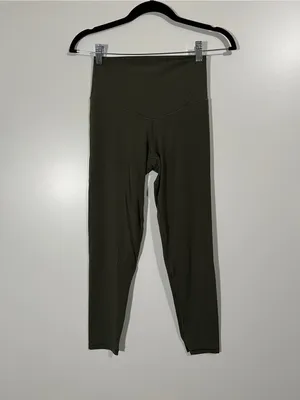 Aerie High-Rise 7/8 Leggings Dark Green Size Medium Activewear Yoga thumbnail 3