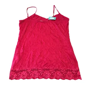 Maurice's Vintage Y2K Lace Trim Camisole Cami Tank Top Fuchsia Pink Fairy Whimsical Size L thumbnail 3