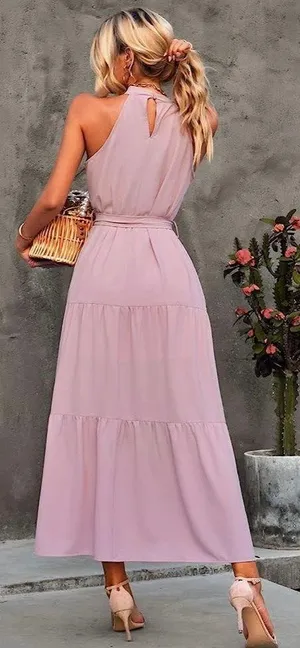 Summer /fall Maxi Sun Dress Pink Size M thumbnail 5