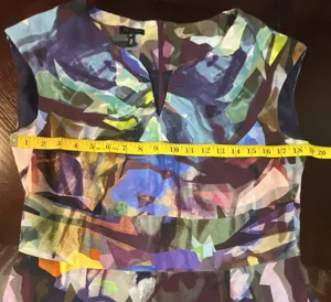 Escada Abstract Watercolor Print Sleeveless Sheath Dress thumbnail 8