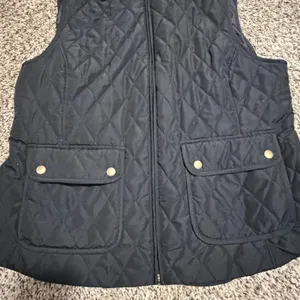 Croft & Barrow Womens XL Black Quilted Vest Full Zip Mock Neck Adjustable Waist thumbnail 3