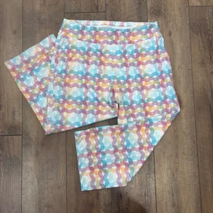 NIKE GOLF Multicolor Swirly Print Pull on Stretch Golf Pants Capri FitDry Large thumbnail 2