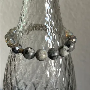 Set of 9 Chic Multi-Color Aurora Borealis Faceted Beaded Stretch Bracelets thumbnail 9