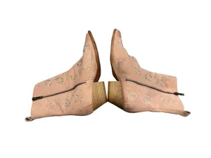 Free People Bowers Embroidered Leather Western Boot in Blush 8 NEW thumbnail 8