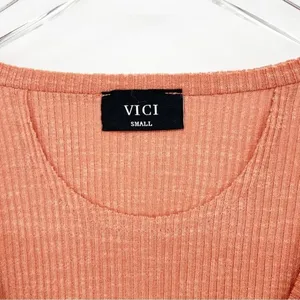 VICI Long Sleeve Henley Top Women's Size S Rust Boho‎ thumbnail 5
