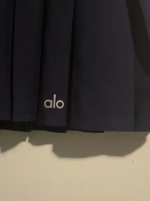 ALO Yoga Navy Pleated Skater Skort thumbnail 4