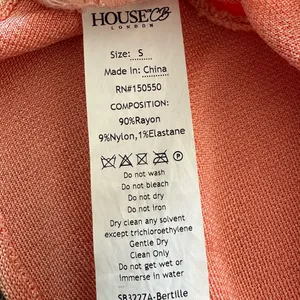 House of CB Bertille ZigZag Peach Long Sleeve Crop Top Small thumbnail 8