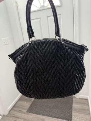 Coach 70th anniversary quilted chevron nylon satchel bag thumbnail 4