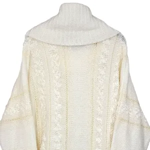 80s Vintage Le Chois Ivory Thick Knit Sweater Women's Size Large thumbnail 8