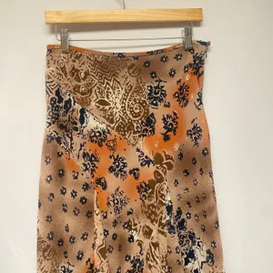 Vintage Alfani Petite Midi Skirt Size 10P Brown Orange Blue Y2K Whimsigoth Fairy thumbnail 3