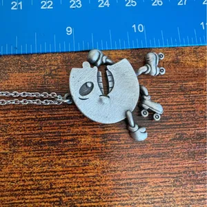 Silver-Tone Whimsical Character Pendant Necklace 20” thumbnail 5