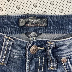 Silver Jeans Aiko Thick Stitch Dark Blue Bootcut Western Jeans Low Rise Y2K thumbnail 6