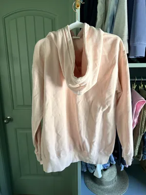 Nike Light Pink Women's Oversized Fleece Hoodie Sweatshirt thumbnail 3