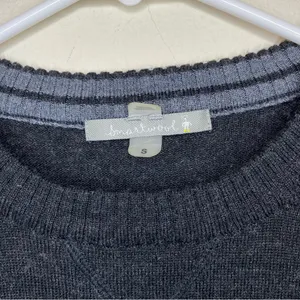 SMARTWOOL Merino Wool Blend Crewneck Pullover Sweater Black/Charcoal Gray Small thumbnail 3