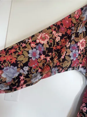 Showpo Floral Print Long Sleeve Belted Boho Mini Dress Size 4 thumbnail 3