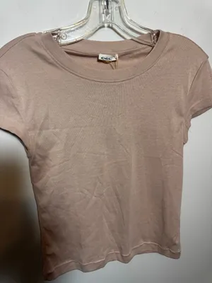 Brand New OGL Women's Size XS Short Sleeve T-Shirt Top Tan thumbnail 1
