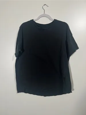 Aerie Crewneck Boyfriend Tee in Black Size Small Baggy Goth thumbnail 3