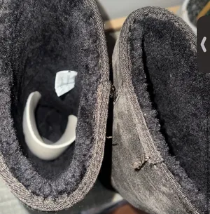 Brown Fur Tall Shoes Size 10 thumbnail 2