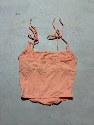 Gilly hicks Women's Peach Tie-Strap micro Corset Tank Top XS thumbnail 7