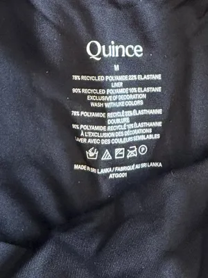 NWT Quince Black and White Italian Underwire One-Piece Swimsuit - Med thumbnail 3