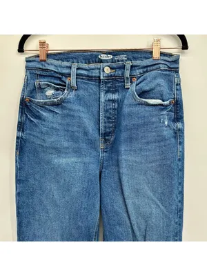 Old Navy Sky-Hi Extra High-Rise Straight Ankle Jeans Size 6 thumbnail 2