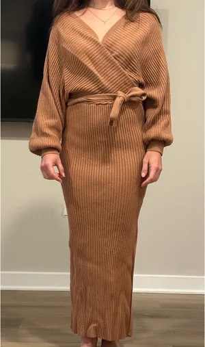 Petal & Pup Knit Maxi Dress Ribbed thumbnail 1