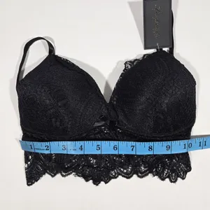 Frederick's of Hollywood Finley Lace Bralette Black S‎ NWT thumbnail 7