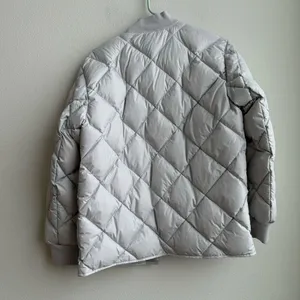 NWT Aritzia TNA Archive Quilted Premium Goose Down Gray Chrome Coat Size XS thumbnail 8