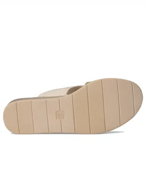 NEW LifeStride Bloom Wedge lightweight wedge Flip flop thong Sandal beige 8 wide thumbnail 3