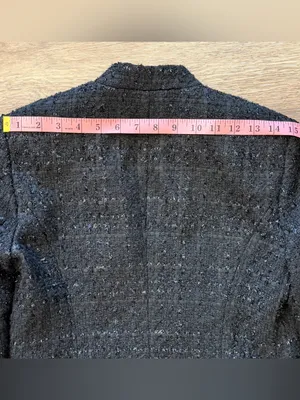 Calvin Klein Metallic Bouclé Tweed Open Front Blazer Black 2 thumbnail 11