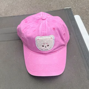 Edikted Bright Hot Pink Teddy Bear Kawaii Kpop Star Baseball Cap Trucker Hat Accessory thumbnail 1