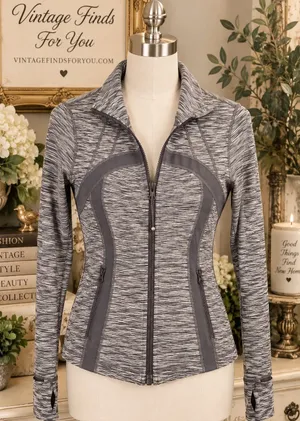 Lululemon Define Jacket Space Dye Gray White Full Zip Women’s Size 8 thumbnail 1