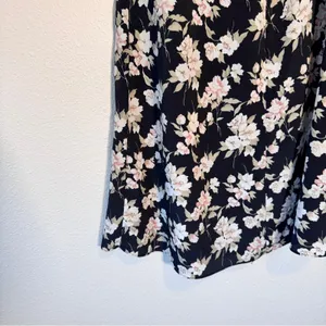 Vintage Maurice’s Black Yellow Floral Maxi Skirt Womens 4 Casual Fall Peasant thumbnail 3