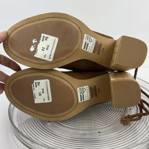 Toms Womens Sandals SZ 8 Elba Brown Suede Open Toe Block Heel Tie Back‎ Ruffle thumbnail 5