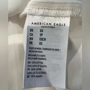 American Eagle Women's Backless Halter Cream Cotton Sundress Dress size XS thumbnail 4