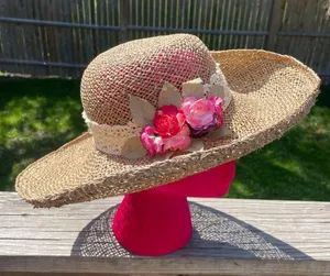 Vintage Straw Kentucky Derby Hat thumbnail 5