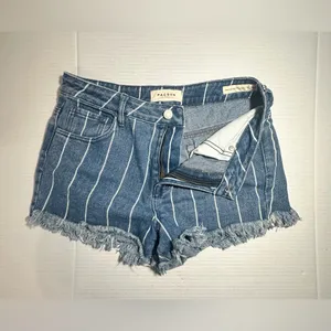 PacSun L.A. Womens Window Pane High Rise‎ Distressed Festival Shorts Size 28 thumbnail 2
